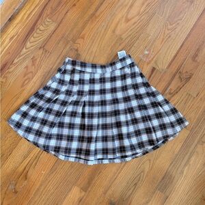 Hollister Plaid Brown and White Women's Skirt